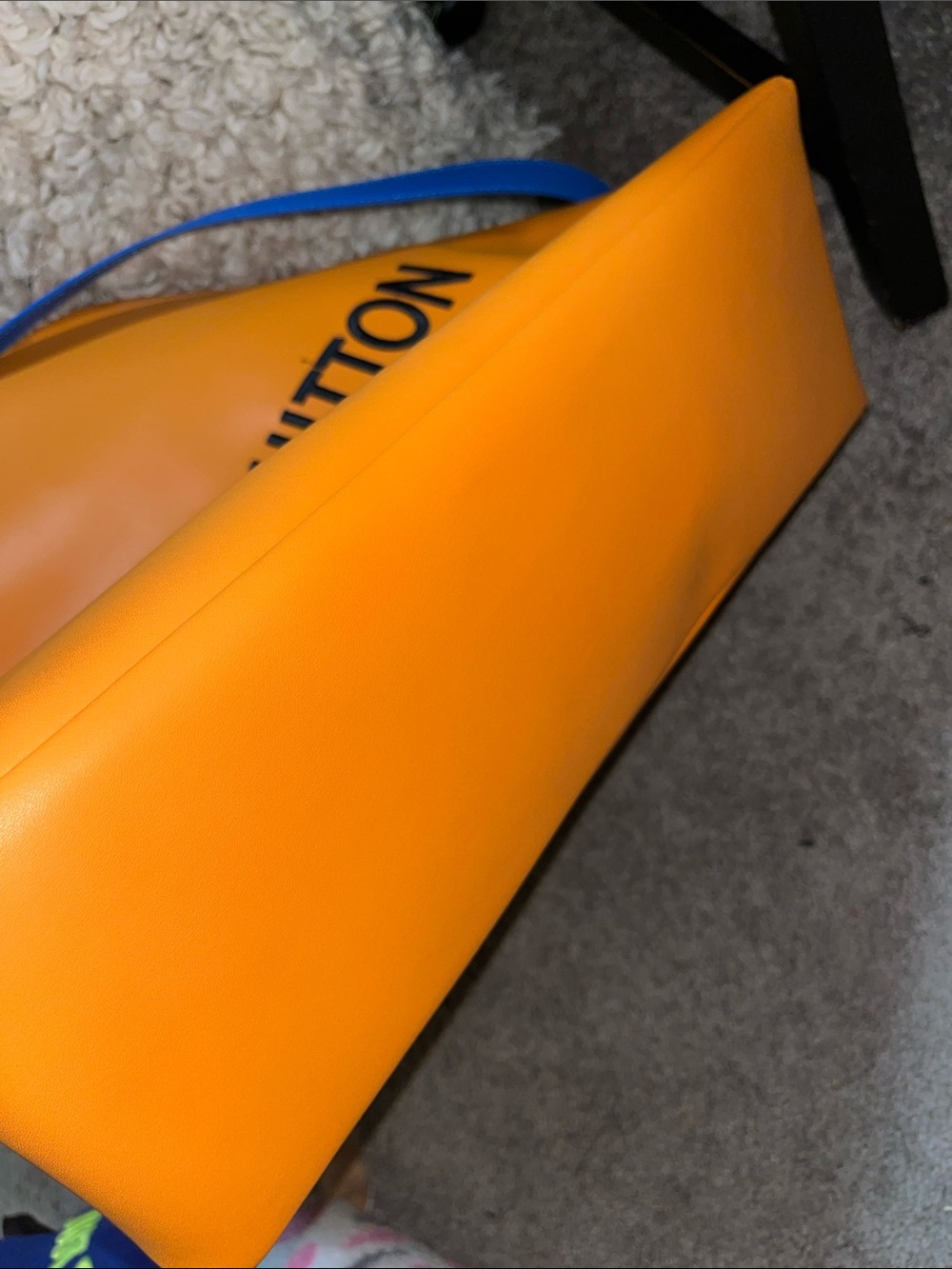 Source Unknown Orange Tote with Blue Strap - Picture 3 of 4